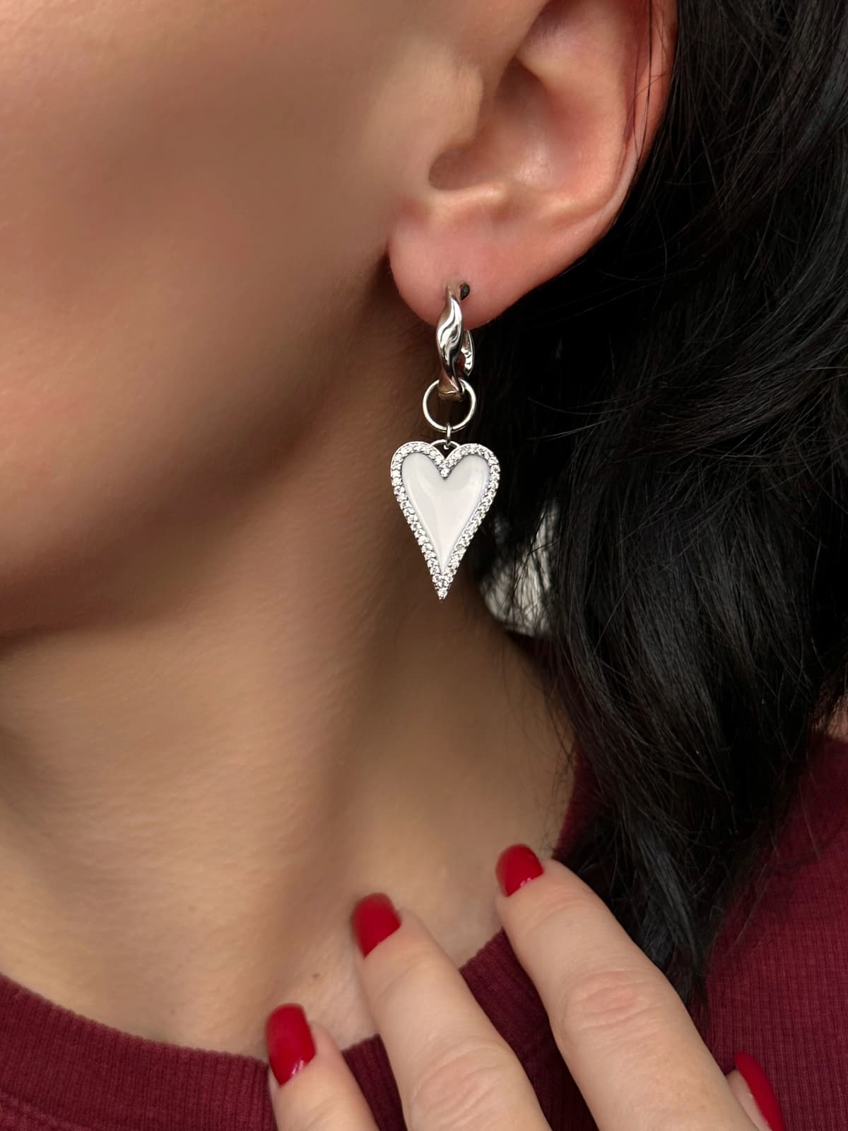 Серьги Snow Hearts