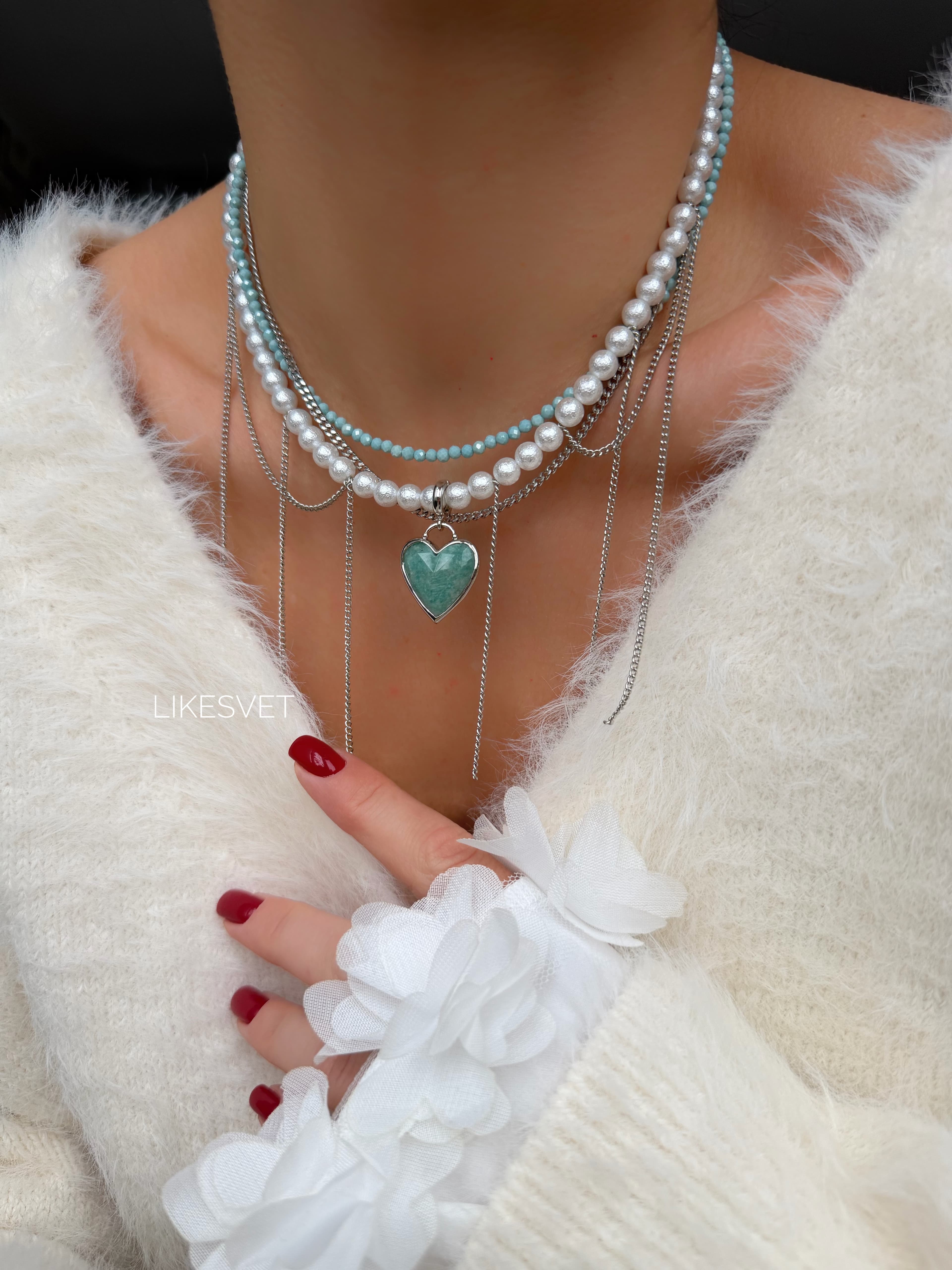 Колье ТРИ СЛОЯ (Trinity Layers Tiffany)